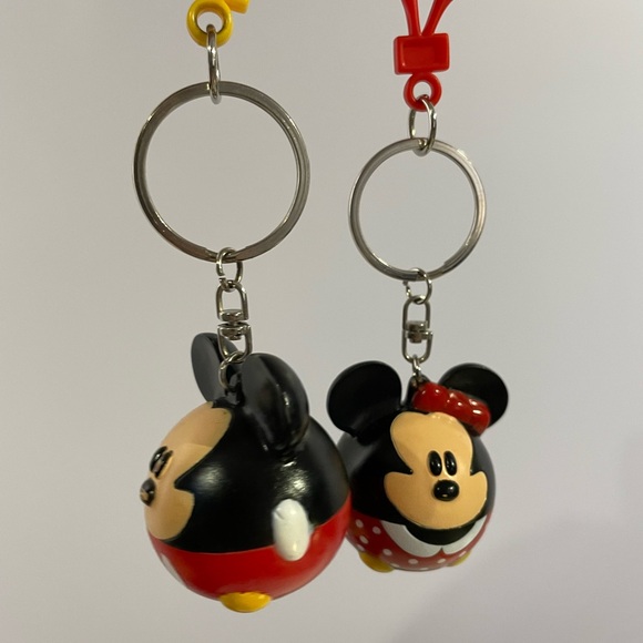 Vintage Mickey and Minnie Mouse Keychains - Picture 2 of 3